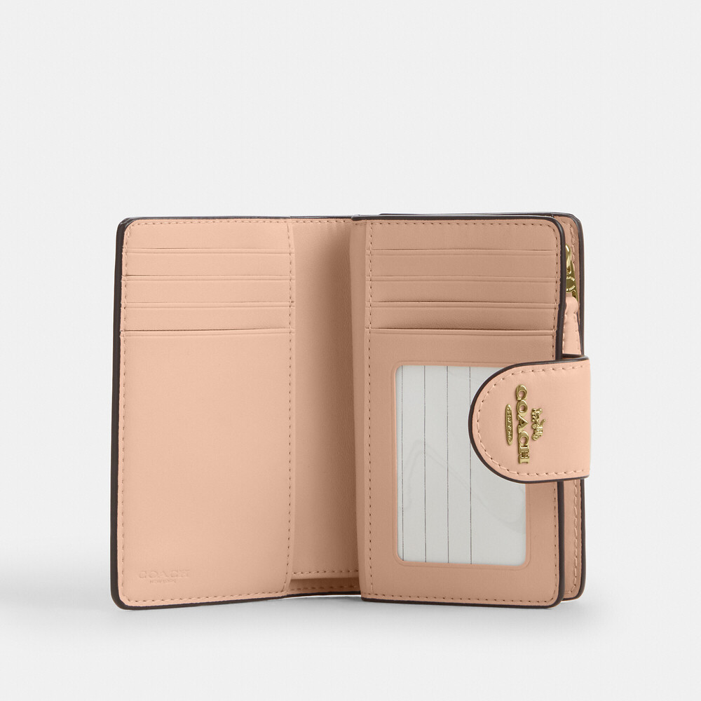 Coach Outlet Medium Corner Zip Wallet In Signature Canvas - Picture 4 of 10